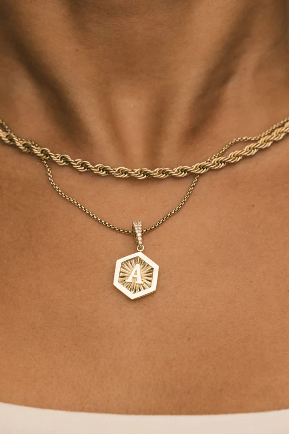 Letter Necklace Gold solid gold