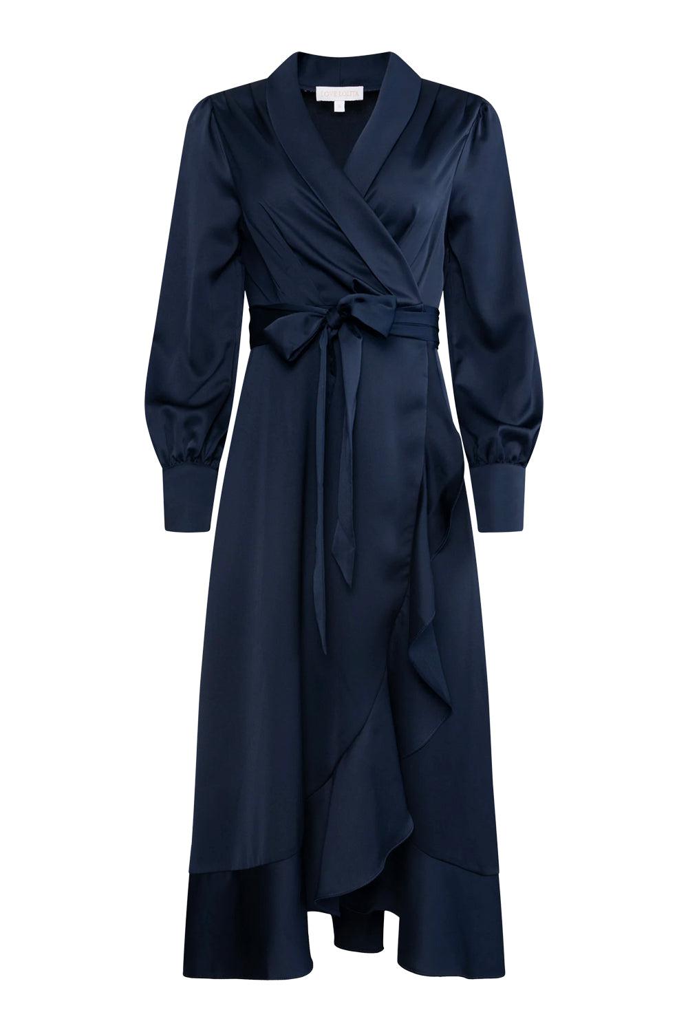 iza midi dress blue