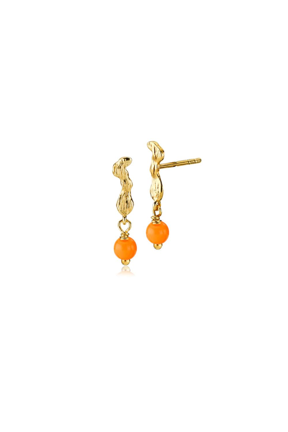 Laerke-Bentsen-x-Sistie-Earrings-Coral-Gold